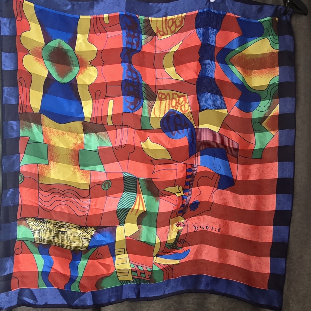 Picasso Colorful Abstract Silk Scarf